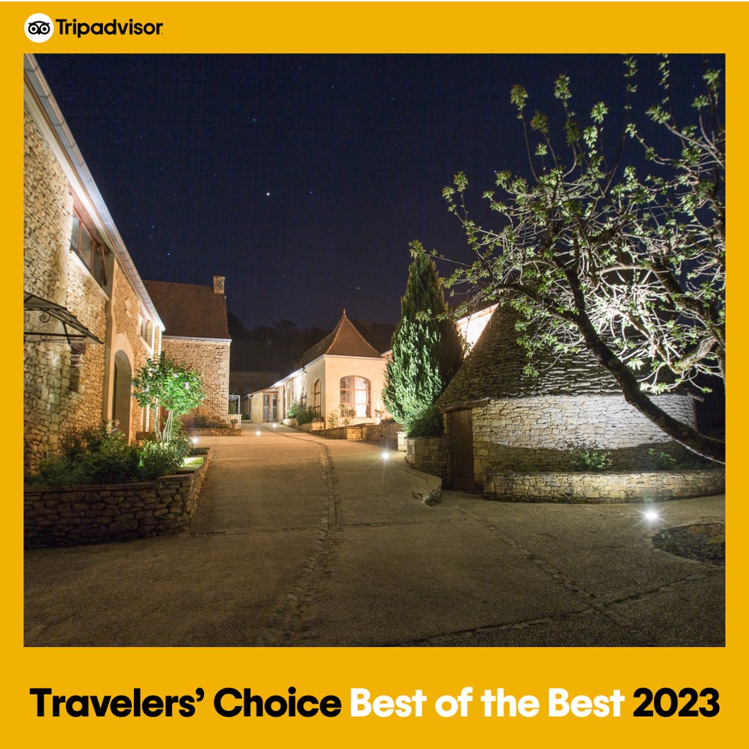 You are currently viewing Aux Bories de Marquay obtient la récompense Travelers’ Choice Best of the Best 2023 de Tripadvisor