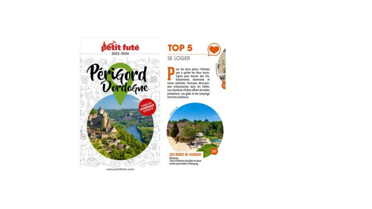 Read more about the article Aux Bories de Marquay in the Top 5 “Our Favorites” of the Petit Futé guide Périgord Dordogne 2023-2024